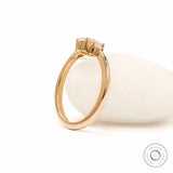 Oval moissanite or lab diamond ring modern minimal style