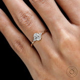Modern minimalist oval diamond ring design