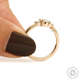 Modern minimalist oval diamond ring design