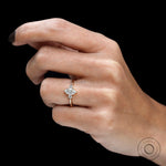 Elegant marquise diamond engagement ring on finger lifestyle image