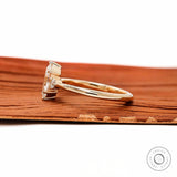 Fine jewelry marquise and round cut moissanite three stone ring