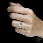 emerald cut solitaire ring in 10k yellow gold