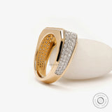 Men’s luxury wedding ring with wide gold band