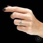 Georgian inspired crown prong setting engagement ring