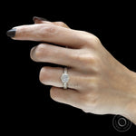 Art deco starburst engagement ring with cushion moissanite center stone