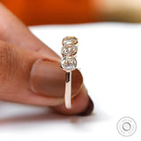Closeup side view highlighting bezel cups and slim shank