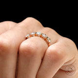 Angled hand shot showing bezel set stones across knuckle