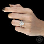 Modern Elongated Cushion Engagement Ring with 4 CT Moissanite or Lab Diamond
