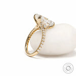 Luxury 4 CT Elongated Cushion Engagement Ring with Moissanite or Lab Diamond