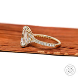 Elegant 4 CT Cushion Cut Moissanite or Lab Diamond Ring with Raised Prong Setting