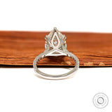 4 carat pear moissanite ring for proposal and bridal jewelry