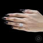 Stunning 5.50 CT oval moissanite engagement ring with pavé split shank in 10k yellow gold