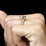 Vintage style old mine cushion cut lab diamond or moissanite signet promise ring 