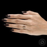Antique inspired pink diamond ring with secure bezel setting and handcrafted nature inspired gold band