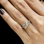 Meaningful You and Me engagement ring featuring two lab grown diamonds