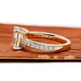 Elegant Toi Et Moi engagement ring featuring heart and emerald cut diamonds