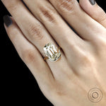 Statement Elongated Cushion Lab Diamond Ring with Unique Compass Setting