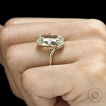 Luxury Bypass Engagement Ring with Lab Diamond, 14k Yellow Gold Band