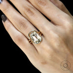 Timeless Elongated Cushion Lab Diamond Ring Set in 14k Yellow Gold
