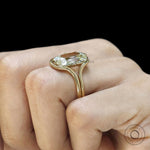 Fine Jewelry Elongated Cushion Lab Diamond Bypass Engagement Ring Set