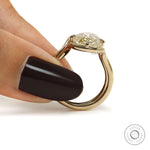 Luxury Bypass Ring Set with 4 Ct OMC Lab Diamond in Yellow Gold