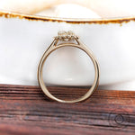 Elegant cathedral lab grown diamond ring design