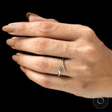 Flush set marquise blue diamond snake ring for everyday wear