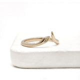14k yellow gold snake ring with flush set marquise yellow lab diamond