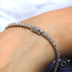 Custom length moissanite tennis bracelet fine jewelry