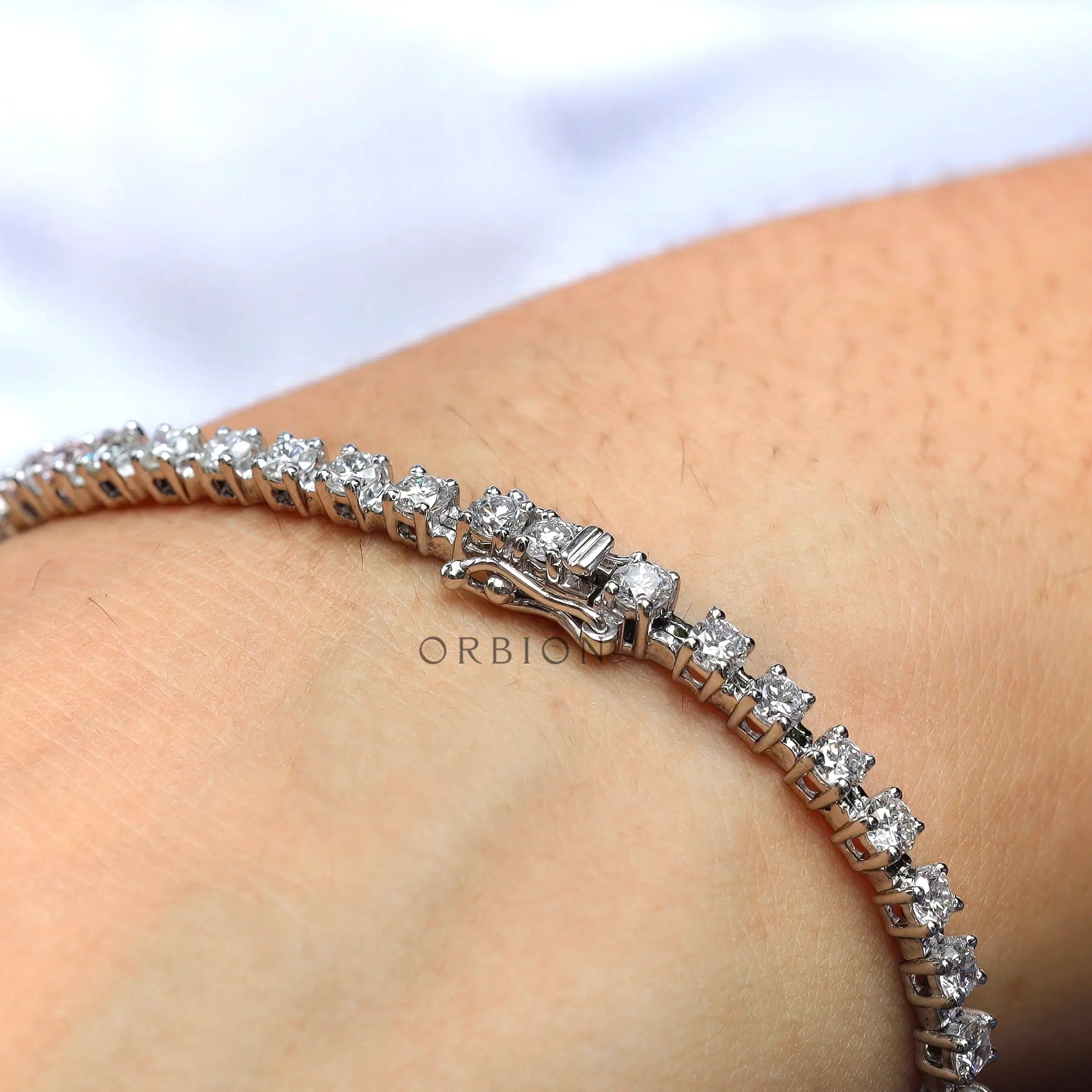 Custom length moissanite tennis bracelet fine jewelry