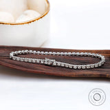 Continuous round moissanite stone tennis bracelet design