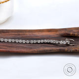 High polish white gold moissanite tennis bracelet