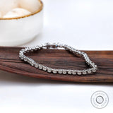10K white gold tennis bracelet lab grown diamond