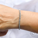Continuous prong set round moissanite tennis bracelet