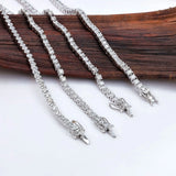 Classic Round Moissanite Or Lab Diamond Tennis Bracelet for Women In 10K White Gold