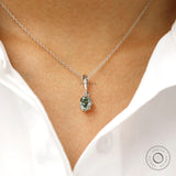 1 CT Old Mine Cut Oval Light Blue Green Moissanite Pendant For Women, Statement Pendant for Her, Bathtub Style Everyday Wear Pendant