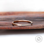Minimalist open band ring with lab grown diamonds