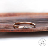 Minimalist open band ring with lab grown diamonds