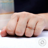Lifestyle view of elegant moissanite wedding band