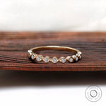 Bubble Wedding Band in Yellow Gold Front View