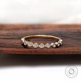 Bubble Wedding Band in Yellow Gold Front View