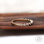 Floating Eternity Bubble Band Showing Round Moissanite Stones