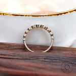 Side Profile of Bubble Wedding Band with Floating Setting