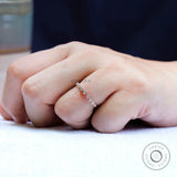 Close Up of Round Moissanite Bubble Stone Setting