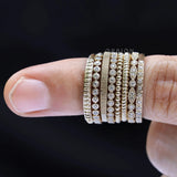 Classic Beaded Ball Gold Dotted Dainty Wedding Band in 10K Yellow Gold