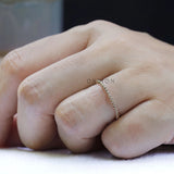 Classic Beaded Ball Gold Dotted Dainty Wedding Band in 10K Yellow Gold