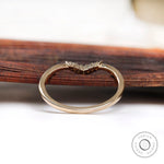 Under gallery view of delicate chevron band