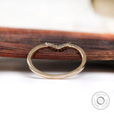 Under gallery view of delicate chevron band