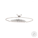 Marquise Shaped Round Lab Grown Diamond Bolo Bracelet For Women, Solid Gold Chain Bracelet, Adjustable Graduating Diamond Slider Bracelet