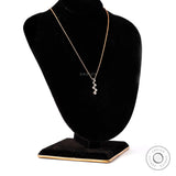 Contemporary Lab Grown Diamond Journey Necklace, 10k/14k/18k Solid Gold Bezel Pendant Set, Bubble Drop Pendant, Everyday Wear For Her